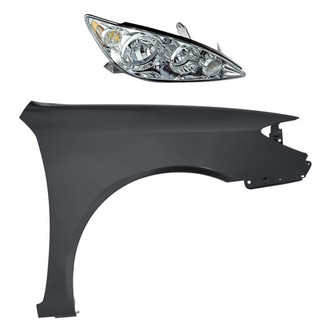 Replacement - 2-Piece Kit (Passenger Side Headlight, Front Passenger Side Fender) (CAPA Certified)