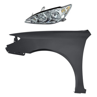 Replacement - 2-Piece Kit (Driver Side Headlight, Front Driver Side Fender) (CAPA Certified)