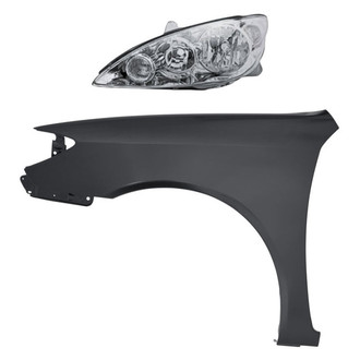 Replacement - 2-Piece Kit (Driver Side Headlight, Front Driver Side Fender) (CAPA Certified)