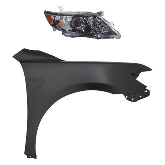 Replacement - 2-Piece Kit (Passenger Side Headlight, Front Passenger Side Fender)
