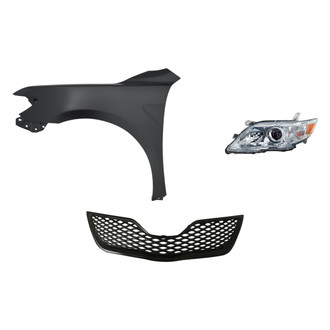Replacement - 3-Piece Kit (Driver Side Headlight, Grille, Front Driver Side Fender) (Standard Line)