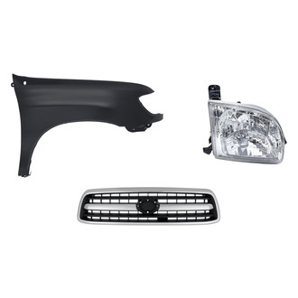 Replacement - 3-Piece Kit (Passenger Side Headlight, Grille, Front Passenger Side Fender) (Standard Line)