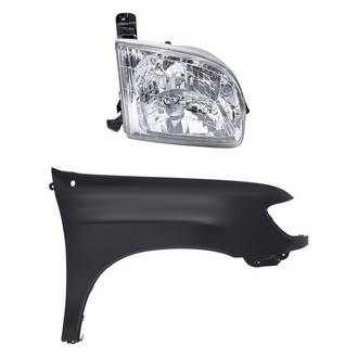 Replacement - 2-Piece Kit (Passenger Side Headlight, Front Passenger Side Fender) (Standard Line)