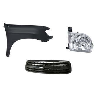 Replacement - 3-Piece Kit (Passenger Side Headlight, Grille, Front Passenger Side Fender) (Standard Line)