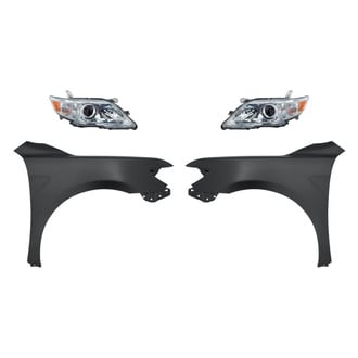 Replacement - 4-Piece Kit (Driver and Passenger Side Headlights, Driver and Passenger Side Fenders) (Standard Line)