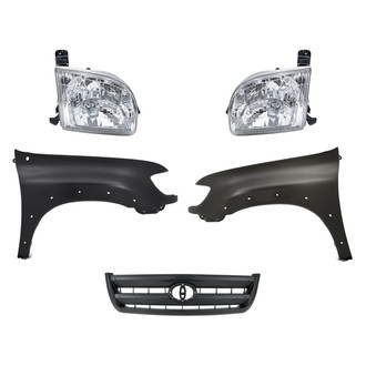 Replacement - 5-Piece Kit (Driver and Passenger Side Headlights, Grille, Driver and Passenger Side Fenders) (Standard Line)