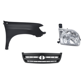 Replacement - 3-Piece Kit (Passenger Side Headlight, Grille, Front Passenger Side Fender) (Standard Line)