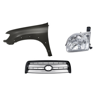 Replacement - 3-Piece Kit (Driver Side Headlight, Grille, Front Driver Side Fender) (Standard Line)