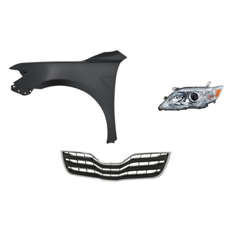 Replacement - 3-Piece Kit (Driver Side Headlight, Grille, Front Driver Side Fender) (Standard Line)
