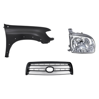Replacement - 3-Piece Kit (Passenger Side Headlight, Grille, Front Passenger Side Fender) (Standard Line)