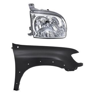 Replacement - 2-Piece Kit (Passenger Side Headlight, Front Passenger Side Fender)