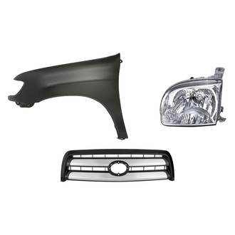 Replacement - 3-Piece Kit (Driver Side Headlight, Grille, Front Driver Side Fender) (Standard Line)