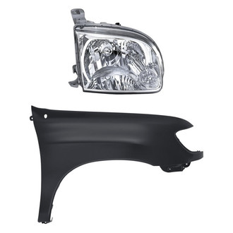 Replacement - 2-Piece Kit (Passenger Side Headlight, Front Passenger Side Fender) (Standard Line)