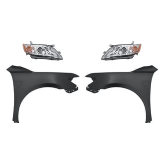 Replacement - 4-Piece Kit (Driver and Passenger Side Headlights, Driver and Passenger Side Fenders) (Standard Line)