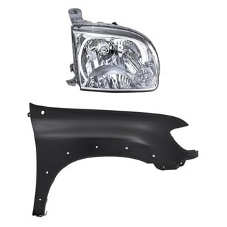 Replacement - 2-Piece Kit (Passenger Side Headlight, Front Passenger Side Fender) (CAPA Certified)