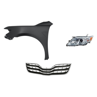 Replacement - 3-Piece Kit (Driver Side Headlight, Grille, Front Driver Side Fender) (Standard Line)