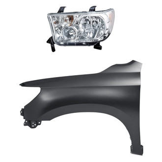 Replacement - 2-Piece Kit (Driver Side Headlight, Front Driver Side Fender) (CAPA Certified)