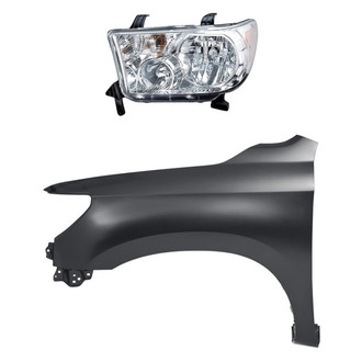 Replacement - 2-Piece Kit (Driver Side Headlight, Front Driver Side Fender) (CAPA Certified)