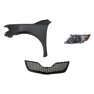 Replacement - 3-Piece Kit (Driver Side Headlight, Grille, Front Driver Side Fender) (CAPA Certified)