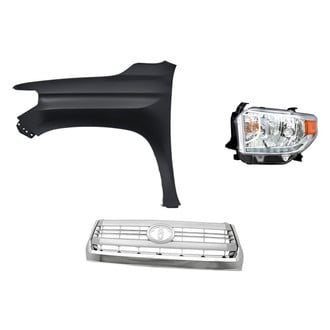 Replacement - 3-Piece Kit (Driver Side Headlight, Grille, Front Driver Side Fender) (CAPA Certified)