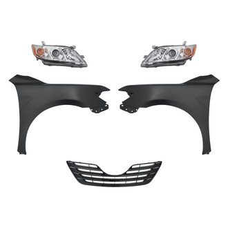 Replacement - 5-Piece Kit (Driver and Passenger Side Headlights, Grille, Driver and Passenger Side Fenders) (Standard Line)