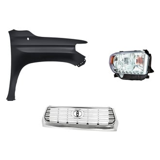 Replacement - 3-Piece Kit (Passenger Side Headlight, Grille, Front Passenger Side Fender) (CAPA Certified)