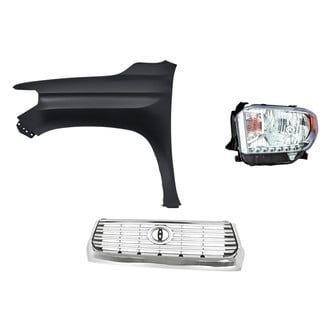 Replacement - 3-Piece Kit (Driver Side Headlight, Grille, Front Driver Side Fender) (Standard Line)
