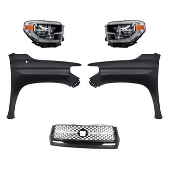 Replacement - 5-Piece Kit (Driver and Passenger Side Headlights, Grille, Driver and Passenger Side Fenders) (Standard Line)