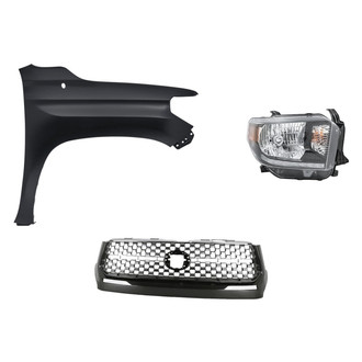 Replacement - 3-Piece Kit (Passenger Side Headlight, Grille, Front Passenger Side Fender) (Standard Line)