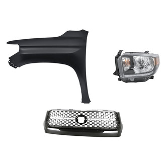 Replacement - 3-Piece Kit (Driver Side Headlight, Grille, Front Driver Side Fender) (Standard Line)