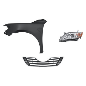 Replacement - 3-Piece Kit (Driver Side Headlight, Grille, Front Driver Side Fender) (Standard Line)