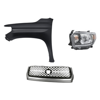 Replacement - 3-Piece Kit (Driver Side Headlight, Grille, Front Driver Side Fender) (Standard Line)
