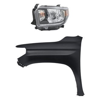 Replacement - 2-Piece Kit (Driver Side Headlight, Front Driver Side Fender) (CAPA Certified)