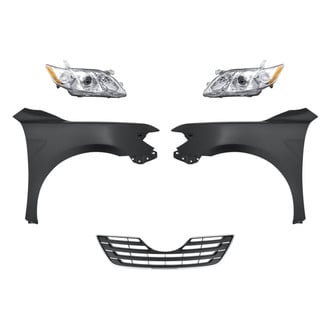 Replacement - 5-Piece Kit (Driver and Passenger Side Headlights, Grille, Driver and Passenger Side Fenders) (Standard Line)