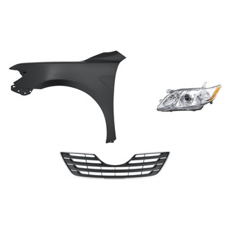 Replacement - 3-Piece Kit (Driver Side Headlight, Grille, Front Driver Side Fender) (Standard Line)