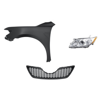 Replacement - 3-Piece Kit (Driver Side Headlight, Grille, Front Driver Side Fender) (Standard Line)