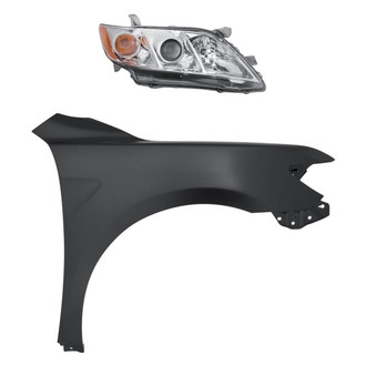 Replacement - 2-Piece Kit (Passenger Side Headlight, Front Passenger Side Fender) (Standard Line)