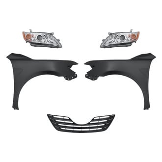Replacement - 5-Piece Kit (Driver and Passenger Side Headlights, Grille, Driver and Passenger Side Fenders) (CAPA Certified)
