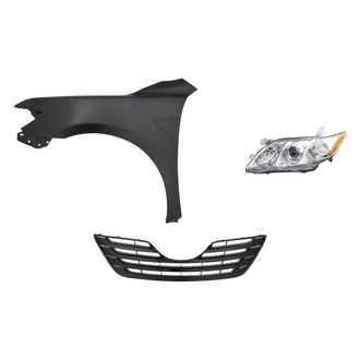 Replacement - 3-Piece Kit (Driver Side Headlight, Grille, Front Driver Side Fender) (CAPA Certified)