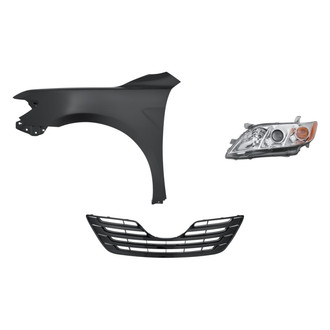 Replacement - 3-Piece Kit (Driver Side Headlight, Grille, Front Driver Side Fender) (CAPA Certified)