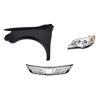 Replacement - 3-Piece Kit (Driver Side Headlight, Grille, Front Driver Side Fender)