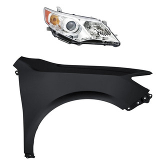 Replacement - 2-Piece Kit (Passenger Side Headlight, Front Passenger Side Fender)