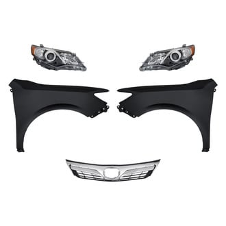 Replacement - 5-Piece Kit (Driver and Passenger Side Headlights, Grille, Driver and Passenger Side Fenders) (Standard Line)