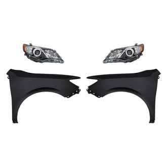 Replacement - 4-Piece Kit (Driver and Passenger Side Headlights, Driver and Passenger Side Fenders) (Standard Line)
