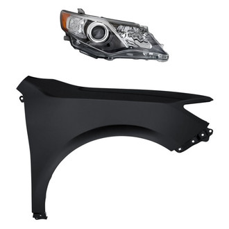 Replacement - 2-Piece Kit (Passenger Side Headlight, Front Passenger Side Fender) (Standard Line)