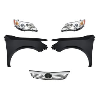 Replacement - 5-Piece Kit (Driver and Passenger Side Headlights, Grille, Driver and Passenger Side Fenders) (Standard Line)