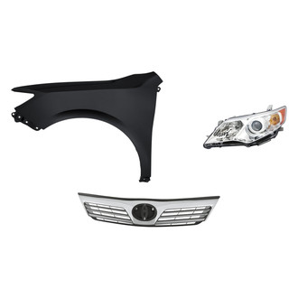 Replacement - 3-Piece Kit (Driver Side Headlight, Grille, Front Driver Side Fender) (Standard Line)