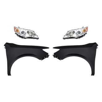 Replacement - 4-Piece Kit (Driver and Passenger Side Headlights, Driver and Passenger Side Fenders) (CAPA Certified)