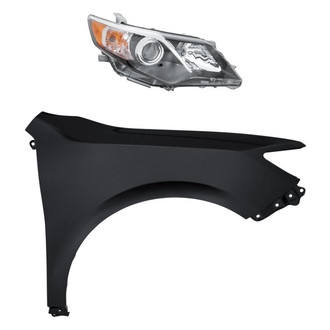 Replacement - 2-Piece Kit (Passenger Side Headlight, Front Passenger Side Fender) (CAPA Certified)