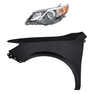 Replacement - 2-Piece Kit (Driver Side Headlight, Front Driver Side Fender) (CAPA Certified)